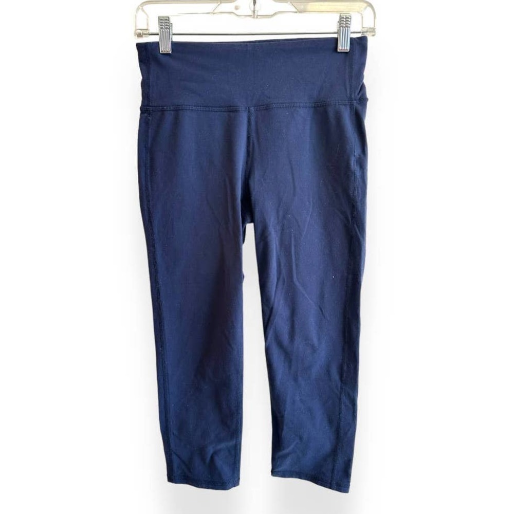 Athleta Chaturanga Capri Navy Cropped Leggings Size Small